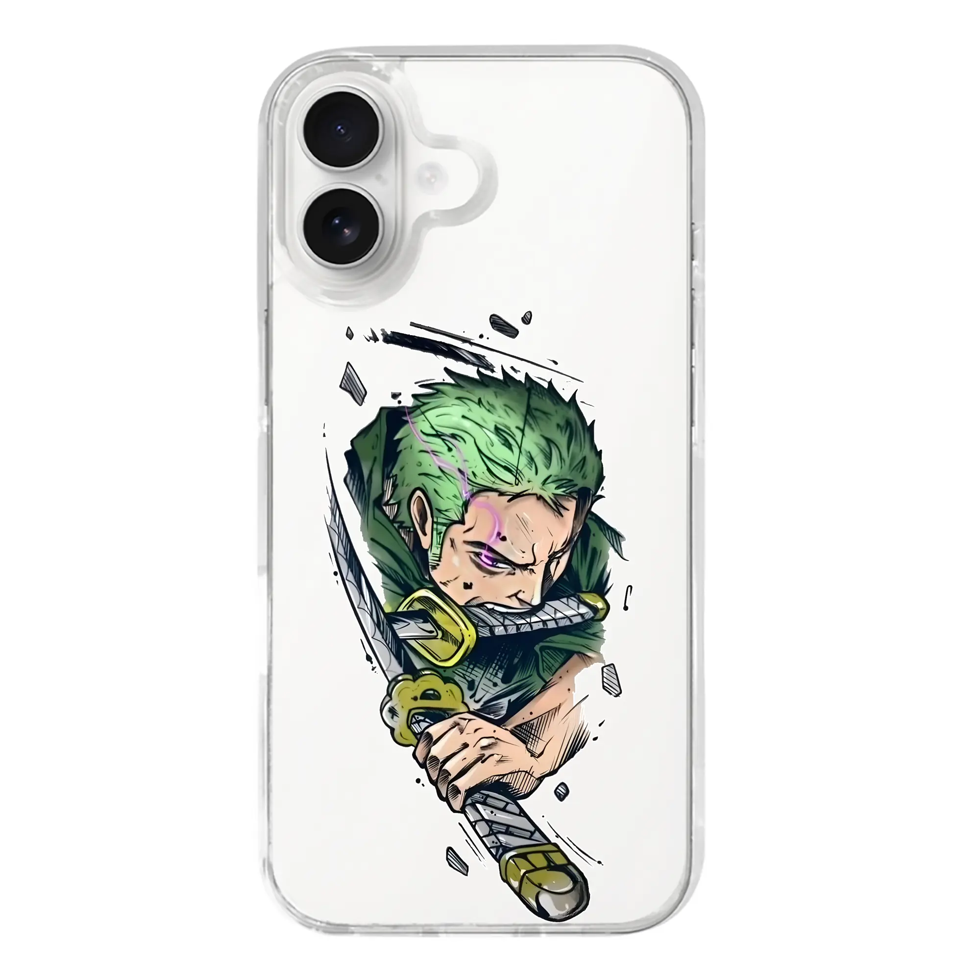 ワンピース グッズ ロロノア・ゾロ - iPhone 17シリーズ 透明スマホケース – 薄型・耐衝撃・精密フィット保護カバー